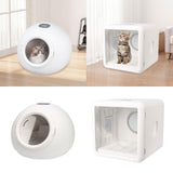 Maxbell Cat Dryer Box Adjustable Wind Speeds Pet Hair Dryer for Kitty Kitten Rabbits Round