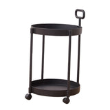 Maxbell Side Table with Wheels Practical Sofa Table Multipurpose Simple Utility Cart Black