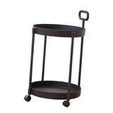 Maxbell Side Table with Wheels Practical Sofa Table Multipurpose Simple Utility Cart Black