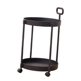 Maxbell Side Table with Wheels Practical Sofa Table Multipurpose Simple Utility Cart Black