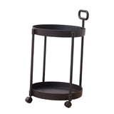 Maxbell Side Table with Wheels Practical Sofa Table Multipurpose Simple Utility Cart Black