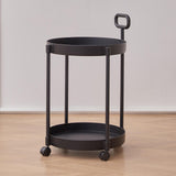 Maxbell Side Table with Wheels Practical Sofa Table Multipurpose Simple Utility Cart Black