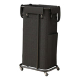 Maxbell Rolling Laundry Basket Cart Laundry Hamper for Apartment Living Room Bedroom Black Frame Black