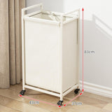 Maxbell Rolling Laundry Basket Cart Storage Container for Travel Bedroom Living Room Beige