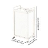 Maxbell Rolling Laundry Basket Cart Storage Container for Travel Bedroom Living Room Beige