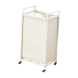 Maxbell Rolling Laundry Basket Cart Storage Container for Travel Bedroom Living Room Beige