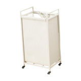 Maxbell Rolling Laundry Basket Cart Storage Container for Travel Bedroom Living Room Beige