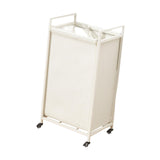 Maxbell Rolling Laundry Basket Cart Storage Container for Travel Bedroom Living Room Beige