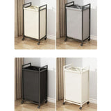Maxbell Rolling Laundry Basket Cart Storage Container for Travel Bedroom Living Room Beige