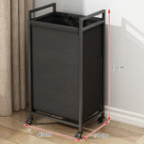 Maxbell Rolling Laundry Basket Cart Storage Container for Travel Bedroom Living Room Black