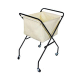 Maxbell Foldable Laundry Hamper with Wheels Multifunctional Sturdy Beige Laundry Bag