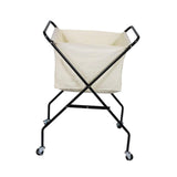 Maxbell Foldable Laundry Hamper with Wheels Multifunctional Sturdy Beige Laundry Bag