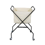 Maxbell Foldable Laundry Hamper with Wheels Multifunctional Sturdy Beige Laundry Bag