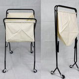 Maxbell Foldable Laundry Hamper with Wheels Multifunctional Sturdy Beige Laundry Bag