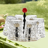 Maxbell Kitchen Cup Holder Versatile Stylish Cup Drying Rack for Counter Kitchen Bar 6 Cup 20cmx18.5cm