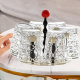 Maxbell Kitchen Cup Holder Versatile Stylish Cup Drying Rack for Counter Kitchen Bar 6 Cup 20cmx18.5cm