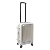 Maxbell Carry on Luggage Travel Suitcase for Business Outdoor Weekender White