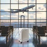 Maxbell Carry on Luggage Travel Suitcase for Business Outdoor Weekender White