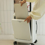 Maxbell Carry on Luggage Travel Suitcase for Business Outdoor Weekender White