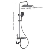 Maxbell Waterfall Shower Faucet Set Rainfall Shower Faucet for Dorm Bathing Bathroom Hot and Cold