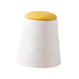 Maxbell Storage Ottoman Padded Seat Footrest Stool for Doorway Apartment Living Room White