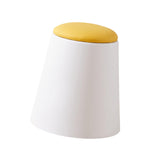 Maxbell Storage Ottoman Padded Seat Footrest Stool for Doorway Apartment Living Room White