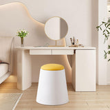 Maxbell Storage Ottoman Padded Seat Footrest Stool for Doorway Apartment Living Room White
