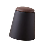 Maxbell Storage Ottoman Padded Seat Footrest Stool for Doorway Apartment Living Room Black
