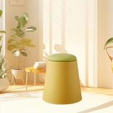 Maxbell Storage Ottoman Padded Seat Footrest Stool for Doorway Apartment Living Room Yellow