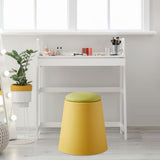 Maxbell Storage Ottoman Padded Seat Footrest Stool for Doorway Apartment Living Room Yellow