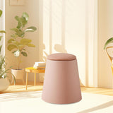 Maxbell Storage Ottoman Padded Seat Footrest Stool for Doorway Apartment Living Room Pink