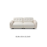 Maxbell 81.48 Modern Sofa Couch,3-Seater Teddy Sofa Sectional with wooden Legs for