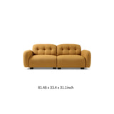 Maxbell 81.48" Modern Sofa Couch,3-Seater Teddy Sofa Sectional with wooden Legs for