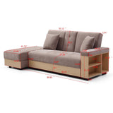 Maxbell Convertible Sleeper Sofa Couch,Multifunctional Double Folding Sofa