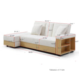 Maxbell Convertible Sleeper Sofa Couch,Multifunctional Double Folding Sofa