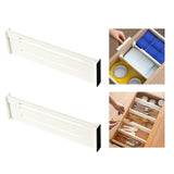 Maxbell 2Pcs Dresser Drawer Dividers White Tidying Clutters for Home Clothes Kitchen Style A