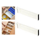 Maxbell 2Pcs Dresser Drawer Dividers White Tidying Clutters for Home Clothes Kitchen Style A