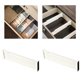 Maxbell 2Pcs Dresser Drawer Dividers White Tidying Clutters for Home Clothes Kitchen Style A