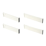 Maxbell 2Pcs Dresser Drawer Dividers White Tidying Clutters for Home Clothes Kitchen Style A