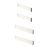 Maxbell 2Pcs Dresser Drawer Dividers White Tidying Clutters for Home Clothes Kitchen Style A