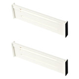 Maxbell 2Pcs Dresser Drawer Dividers White Tidying Clutters for Home Clothes Kitchen Style A