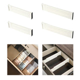 Maxbell 2Pcs Dresser Drawer Dividers White Tidying Clutters for Home Clothes Kitchen Style A