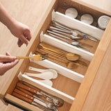 Maxbell 2Pcs Dresser Drawer Dividers White Tidying Clutters for Home Clothes Kitchen Style A