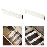 Maxbell 2Pcs Dresser Drawer Dividers White Tidying Clutters for Home Clothes Kitchen Style B