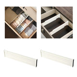 Maxbell 2Pcs Dresser Drawer Dividers White Tidying Clutters for Home Clothes Kitchen Style B