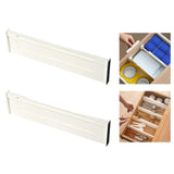 Maxbell 2Pcs Dresser Drawer Dividers White Tidying Clutters for Home Clothes Kitchen Style B