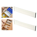 Maxbell 2Pcs Dresser Drawer Dividers White Tidying Clutters for Home Clothes Kitchen Style B