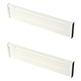 Maxbell 2Pcs Dresser Drawer Dividers White Tidying Clutters for Home Clothes Kitchen Style B