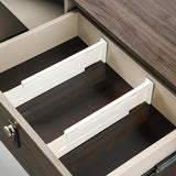 Maxbell 2Pcs Dresser Drawer Dividers White Tidying Clutters for Home Clothes Kitchen Style B