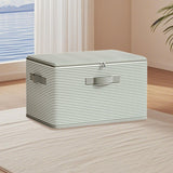 Maxbell Folding Storage Box with Lid Fashion Zipper Basket for Quilt Clothing Office